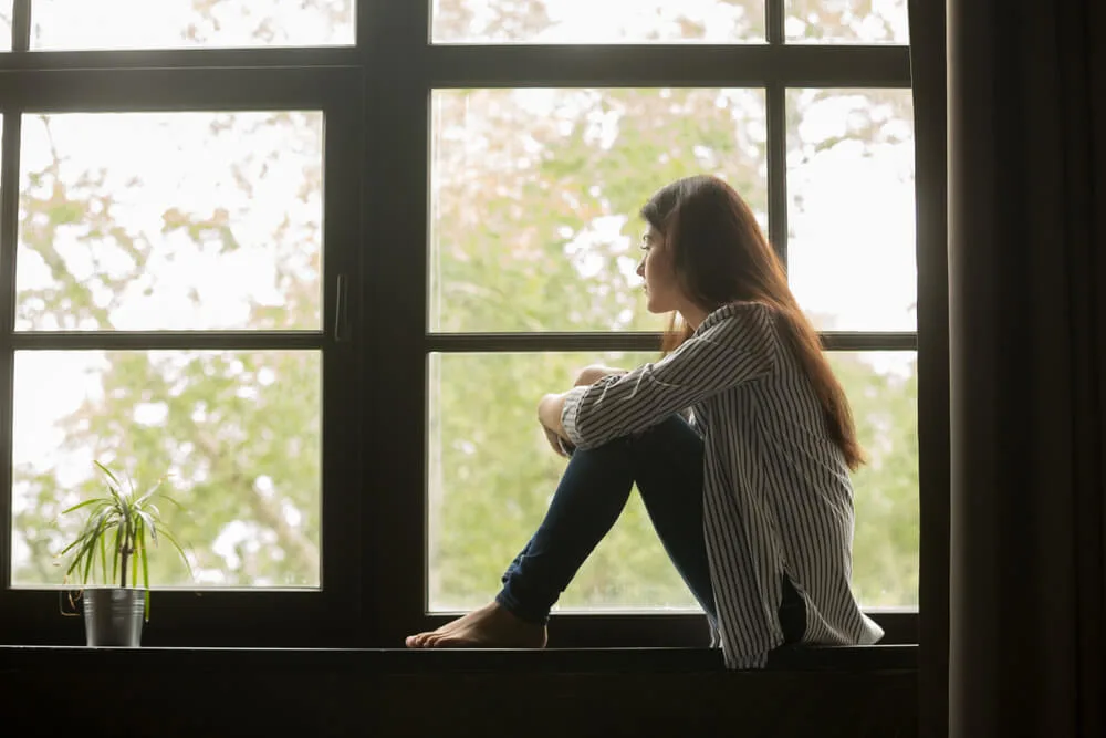 young unhappy woman