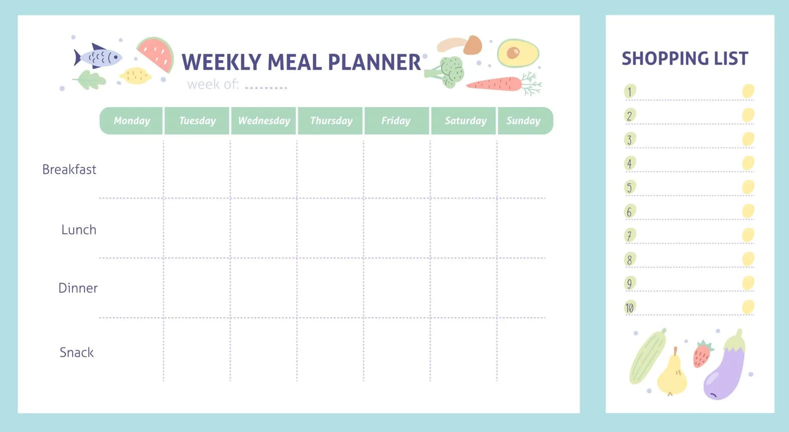 weekly meal planner