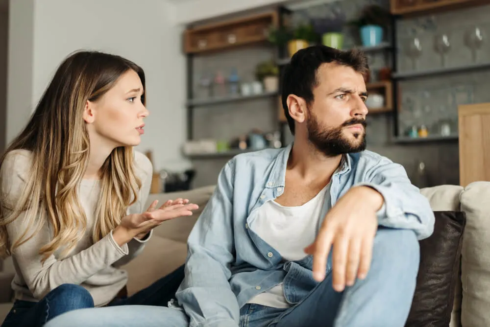 woman arguing with husband