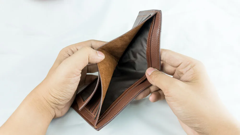 wallet without money