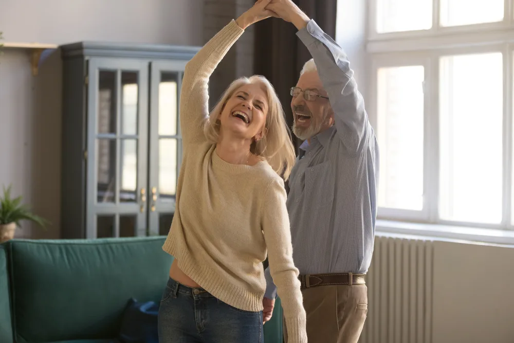 happy elderly couple